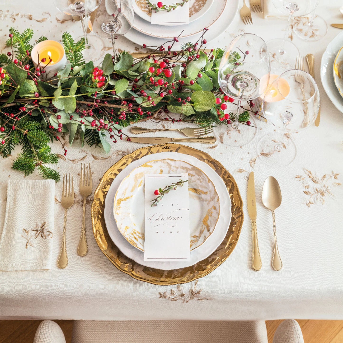 Servizio Tavola 60 Posate Royal Antique PVD Champagne