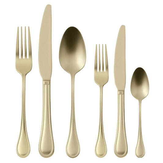 Servizio Tavola 36 Posate Royal Antique PVD Champagne