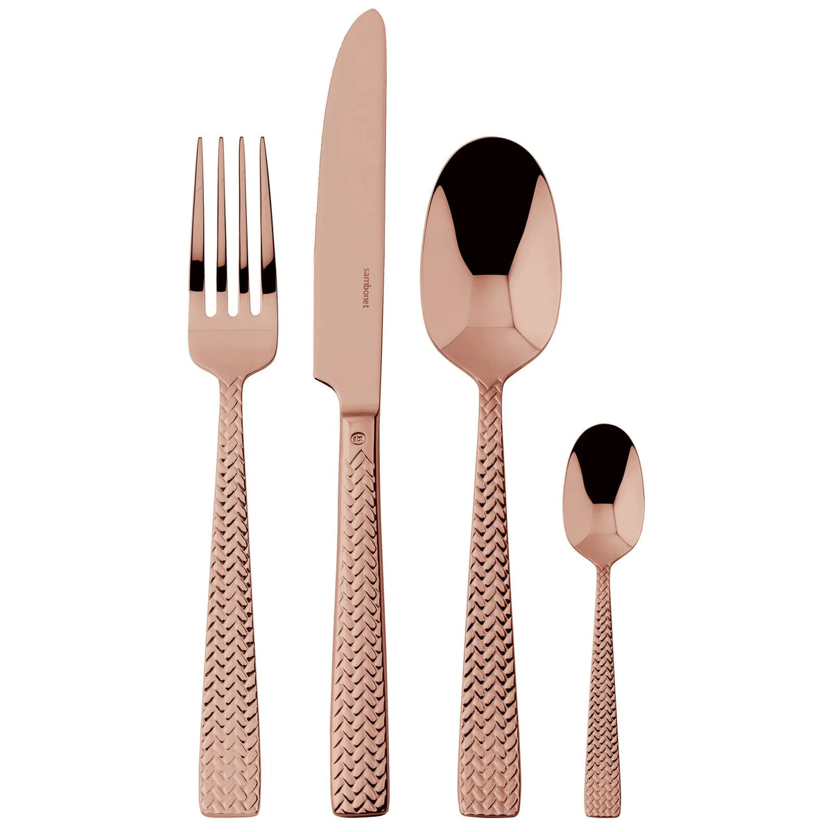 Cortina Servizio tavola 24 posate Mirror Copper