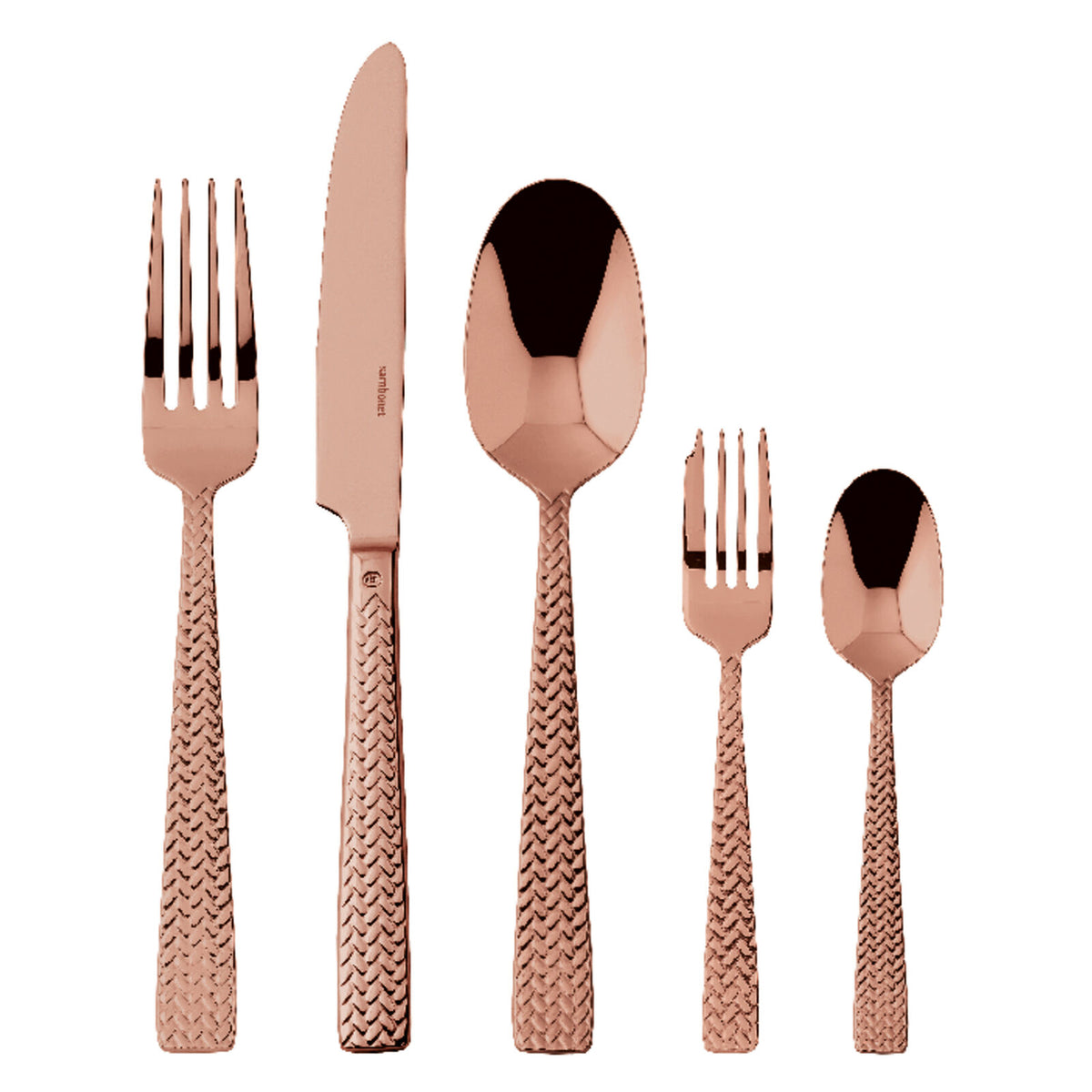Cortina Servizio tavola 30 posate Mirror Copper