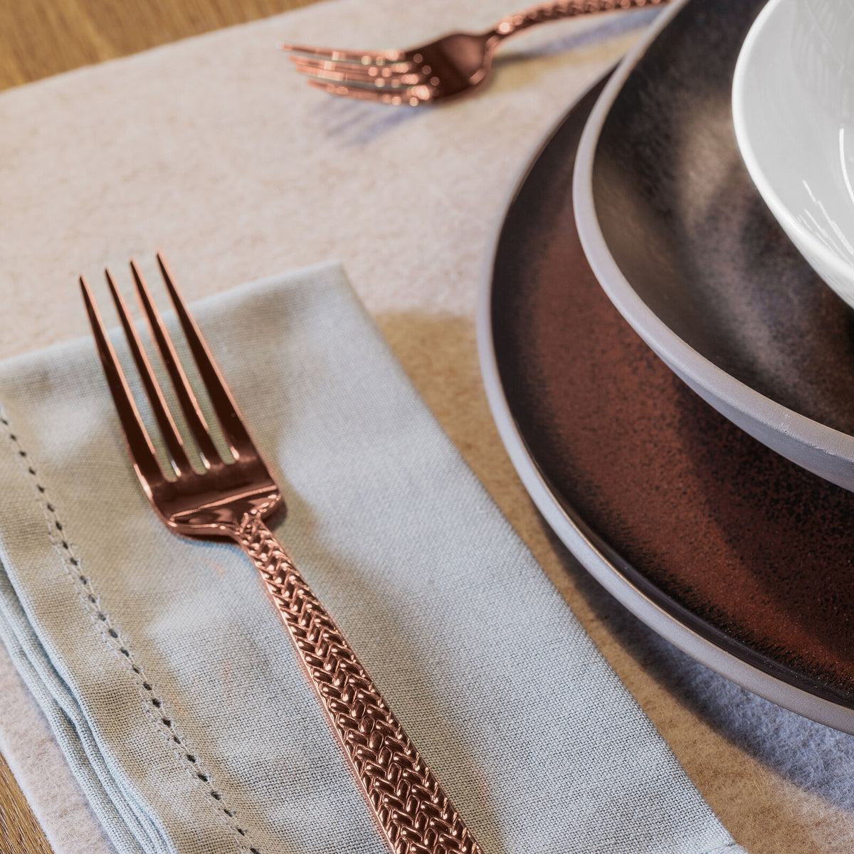 Cortina Servizio tavola 30 posate Mirror Copper