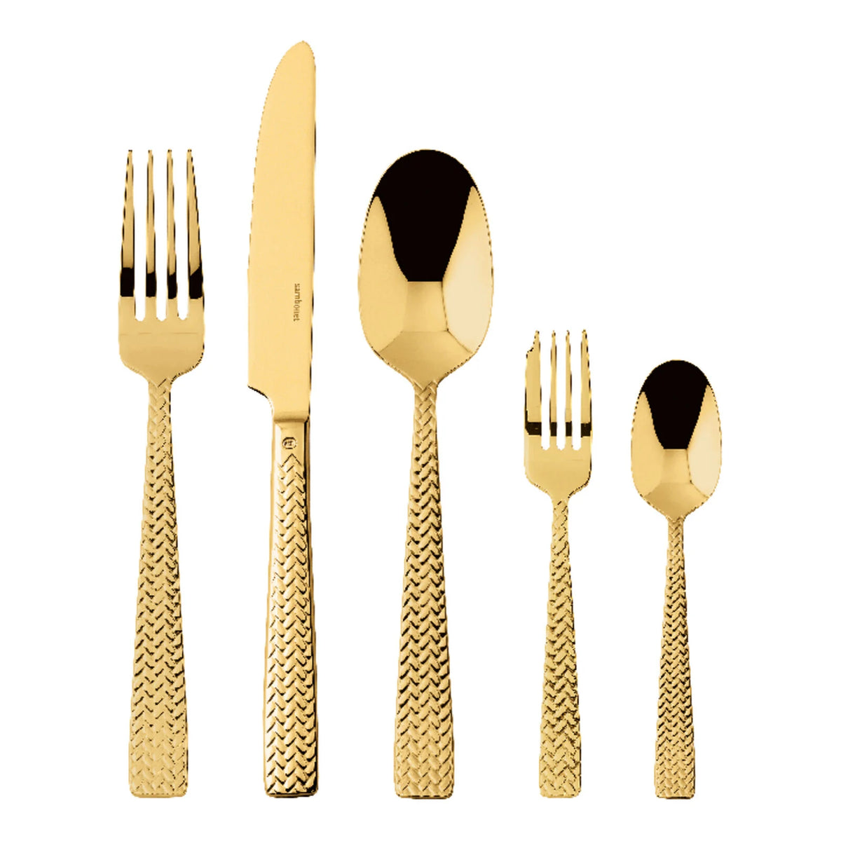 Cortina Servizio tavola 30 posate Mirror Gold