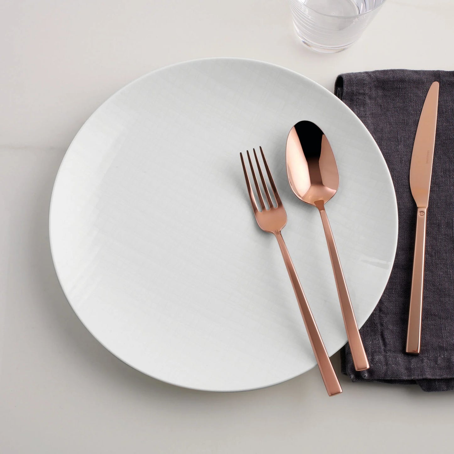 Rock Servizio tavola 24 posate Mirror PVD Copper
