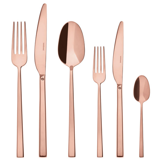 Rock Servizio tavola 36 posate Mirror PVD Copper