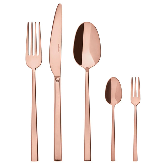 Rock Servizio tavola 60 posate Mirror PVD Copper