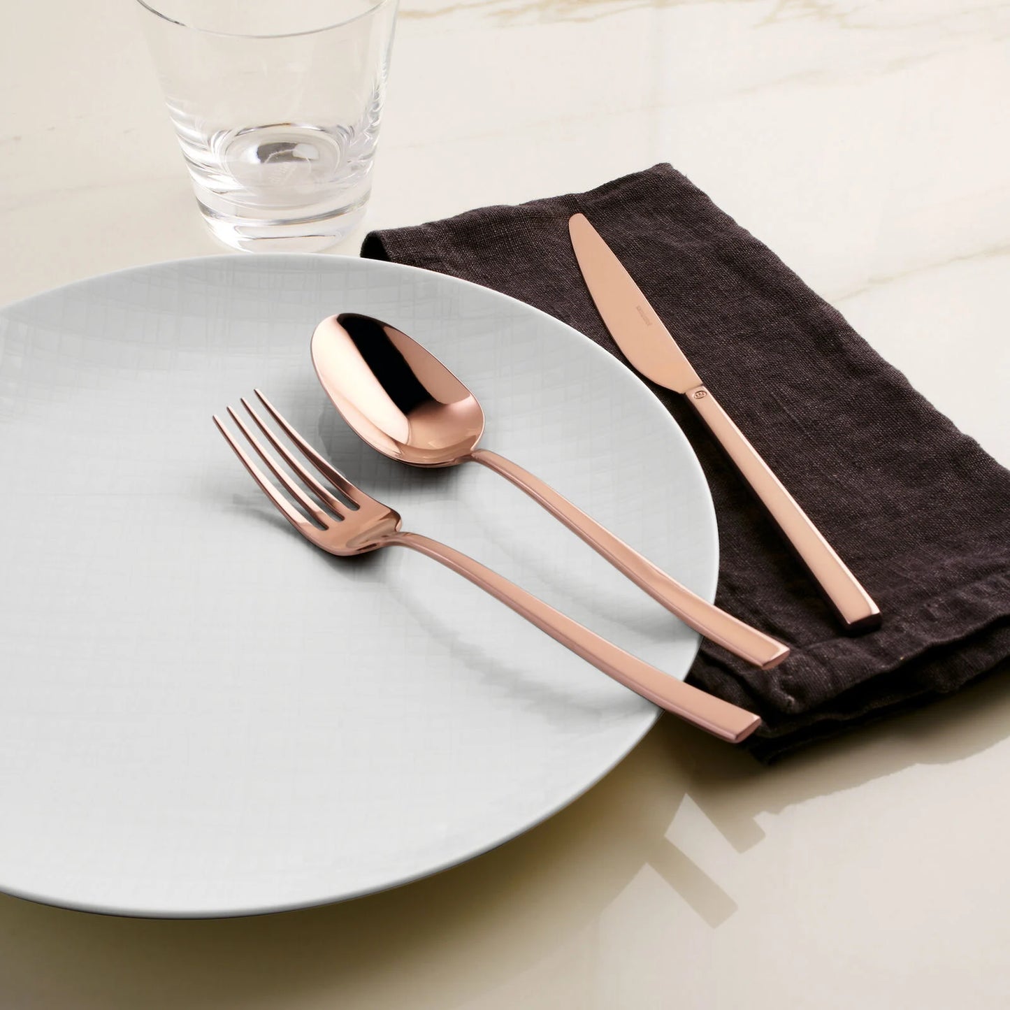 Rock Servizio tavola 60 posate Mirror PVD Copper