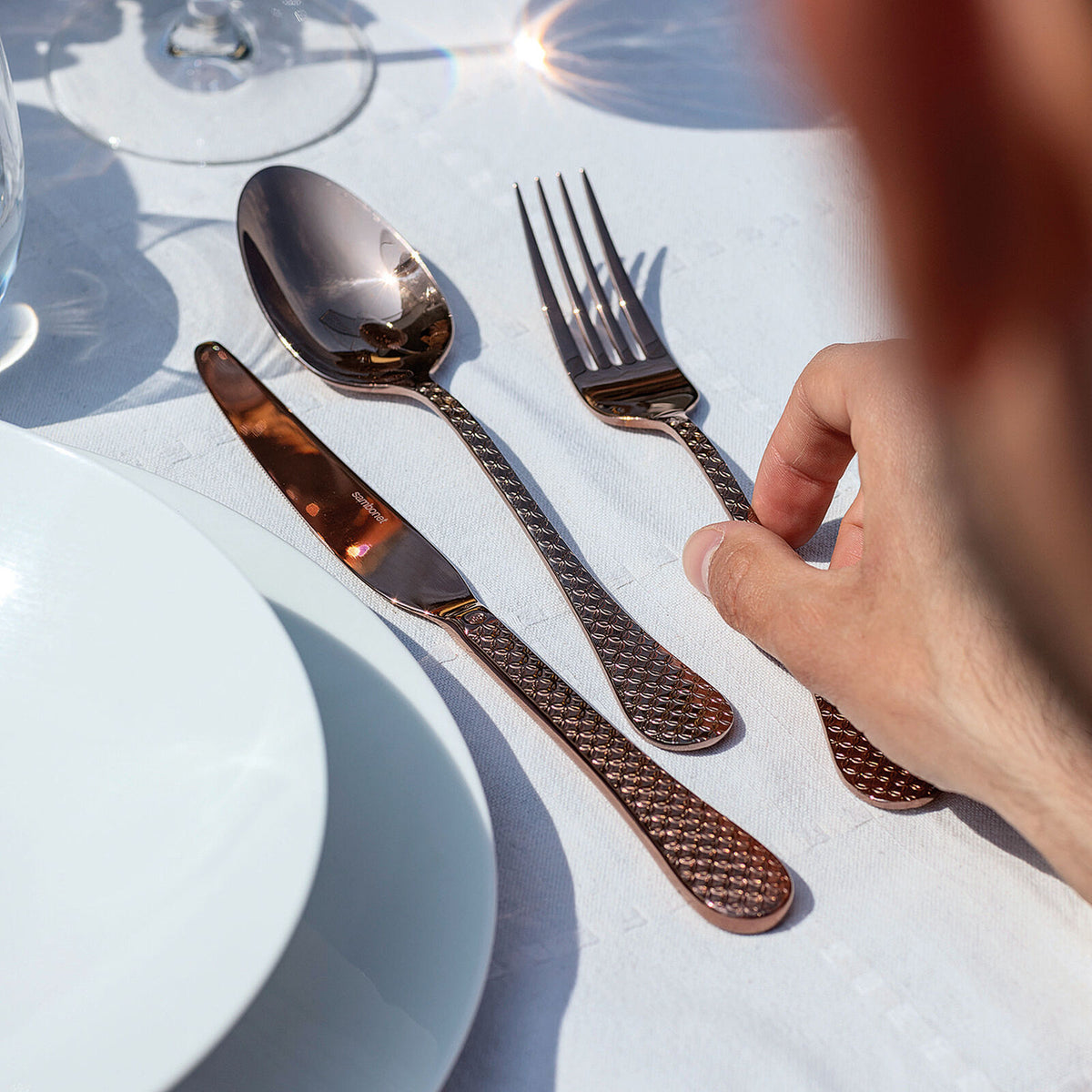 Taormina Servizio tavola 30 posate Mirror PVD Copper