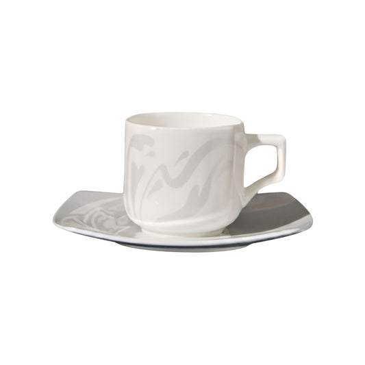 Sei Tazze Caffe Con Piattino Linea Vela Wing Ginori 1735