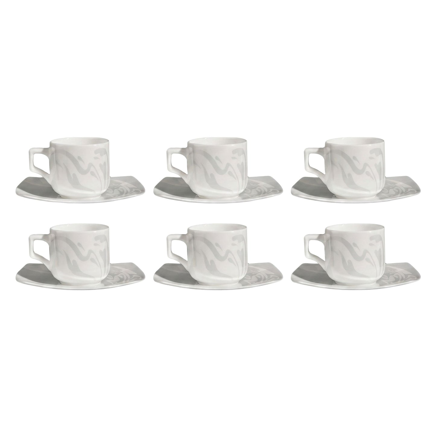 Sei Tazze Caffe Con Piattino Linea Vela Wing Ginori 1735