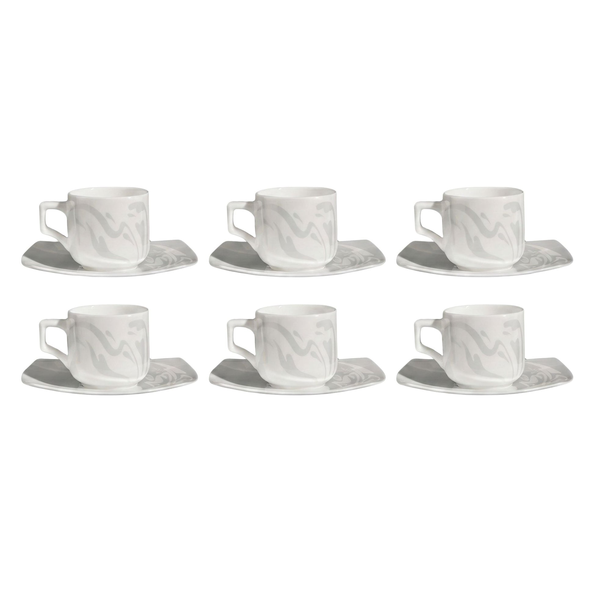 Sei Tazze Caffe Con Piattino Linea Vela Wing Ginori 1735