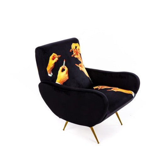 Poltrona rossetti nera armchair toiletpaper Seletti