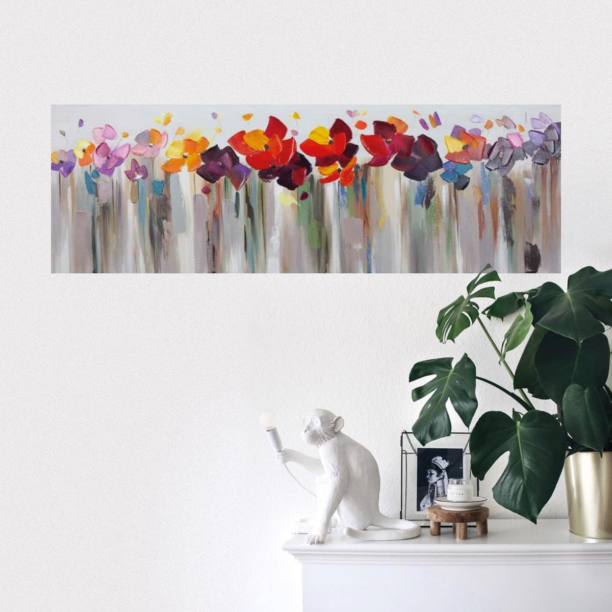 Quadro sfilata di fiori 150cm