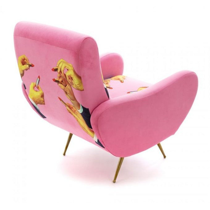 Poltrona rossetti rosa armchair toiletpaper Seletti