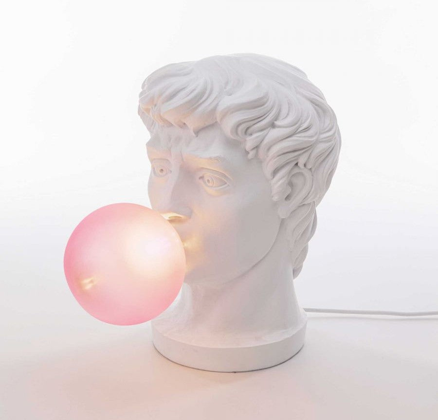 Lampada testa David bubble gum Wonder lamp