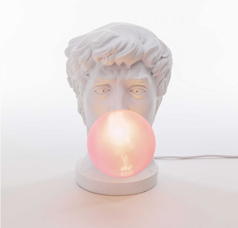 Lampada testa David bubble gum Wonder lamp