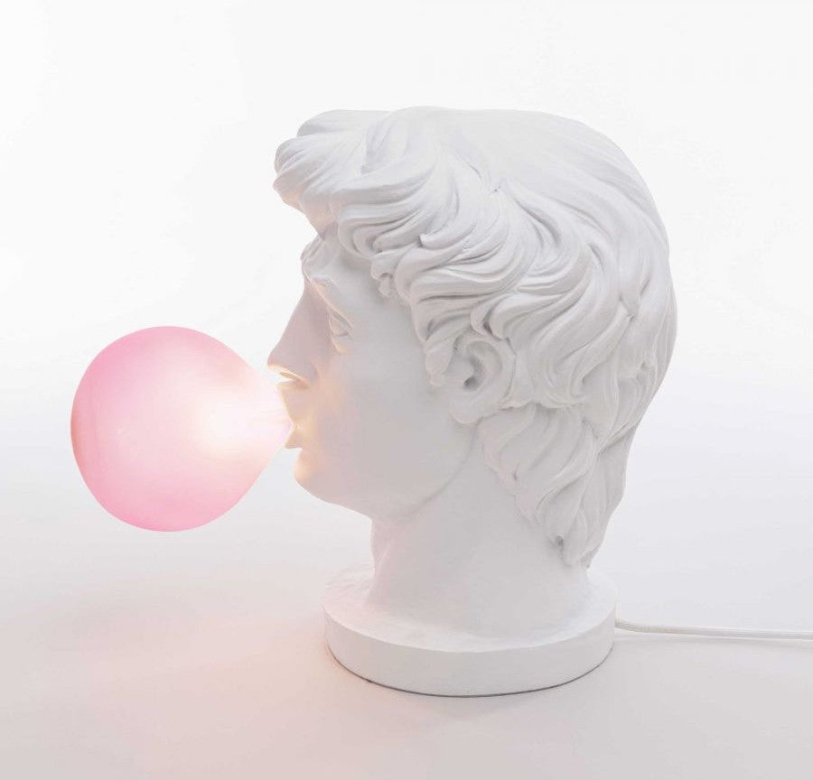 Lampada testa David bubble gum Wonder lamp