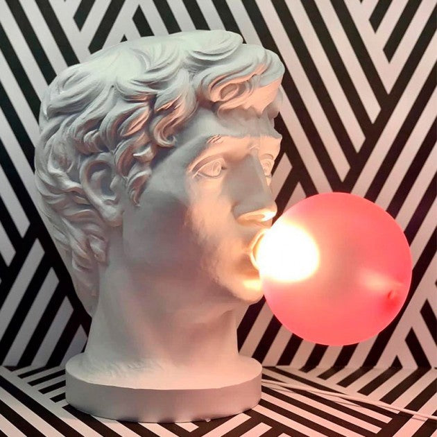 Lampada testa David bubble gum Wonder lamp