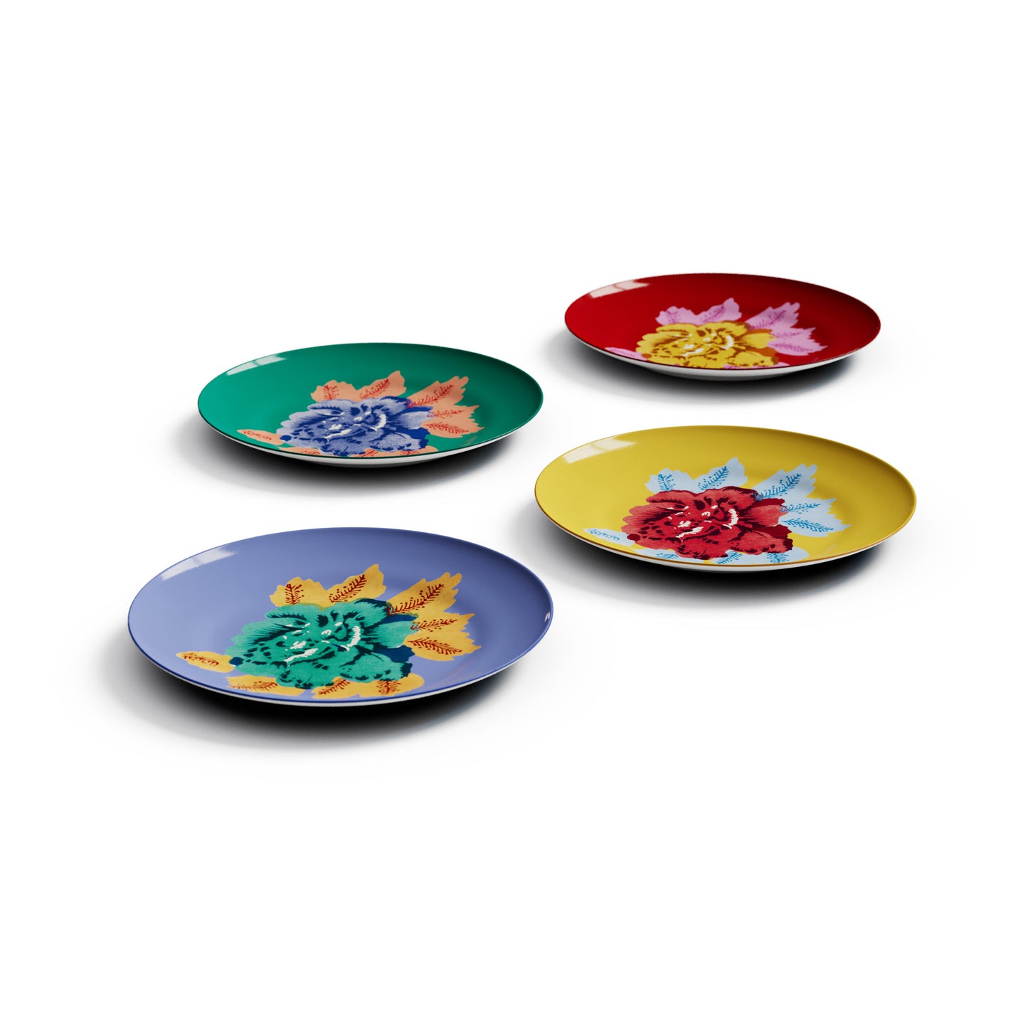 set di 4 piatti da dessert Indian Tiger Assorted