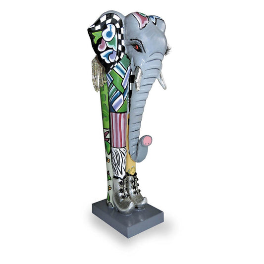 Statua elefante Costantin silver line 30cm