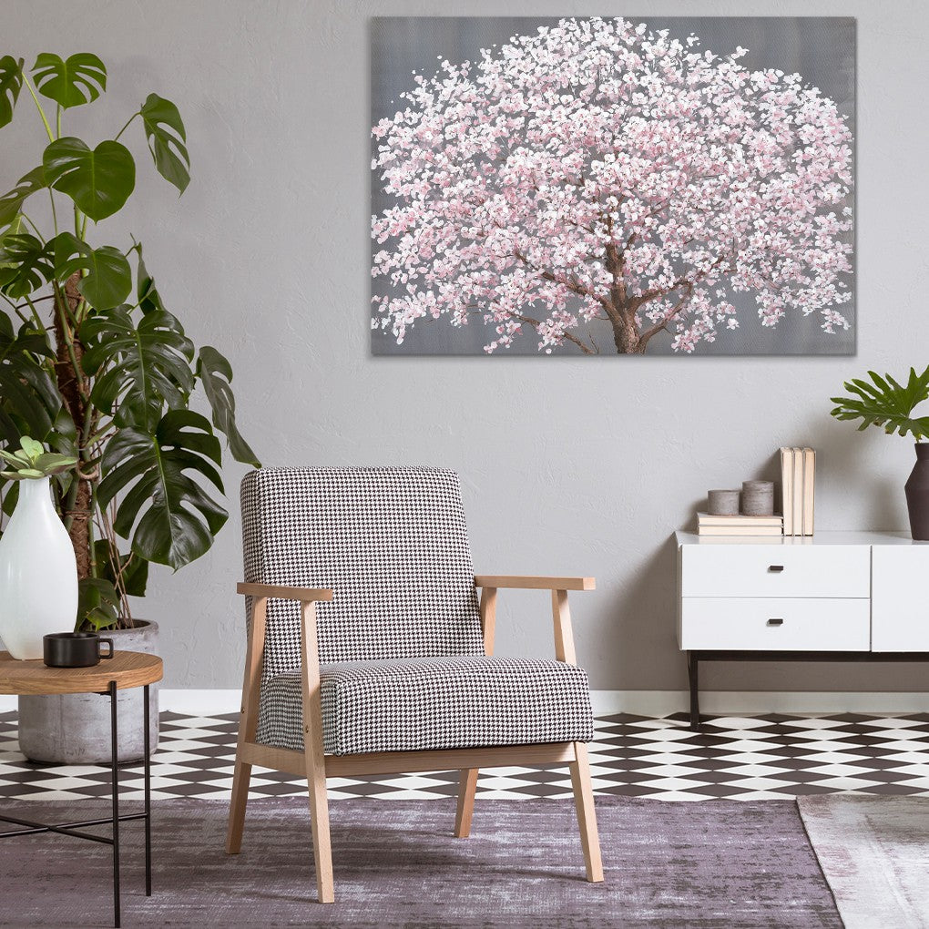 Quadro japan spring 120cm (fondo argentato)