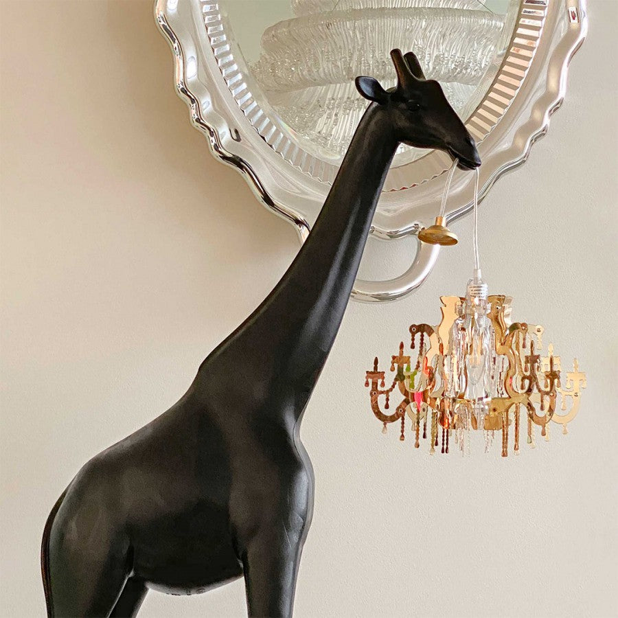 Lampada giraffa nera Giraffe in Love 100cm