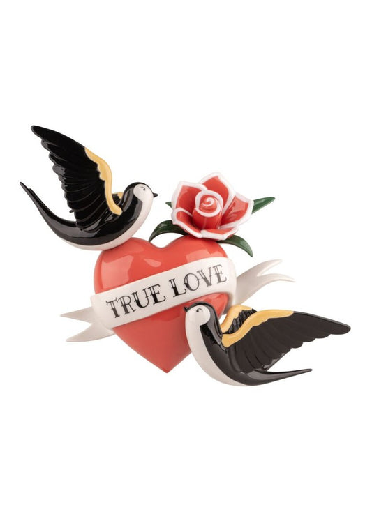 Cuore con rondini true love ink