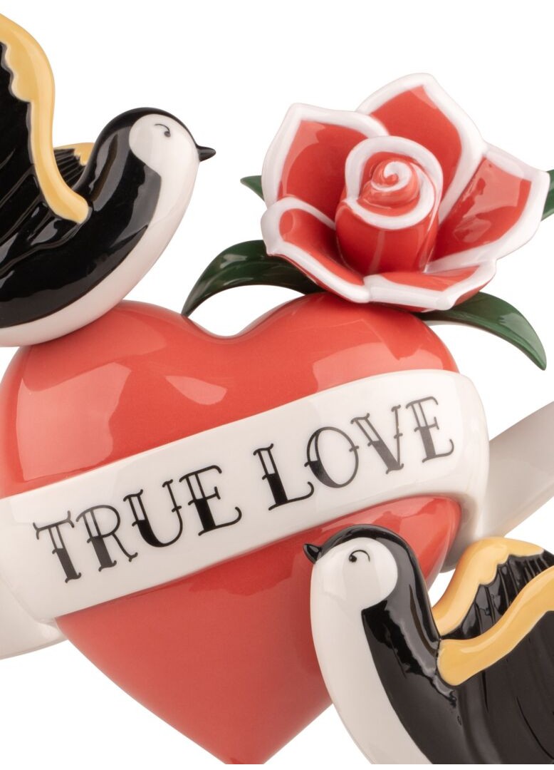 Cuore con rondini true love ink