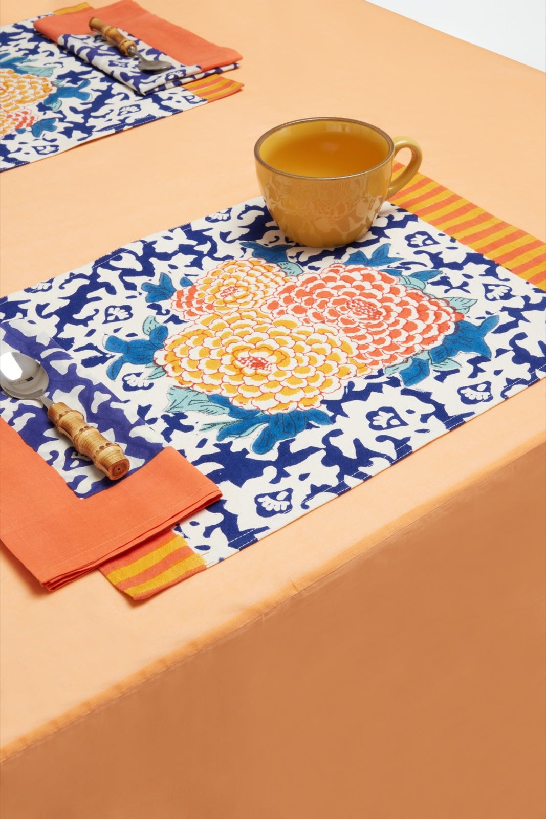 Set 2 Place Mat 35X48 Arabesque Corolla Blue