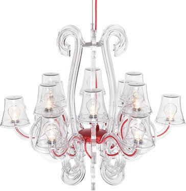 Lampadario RockCoco 12.0 transparent per interno ed esterno