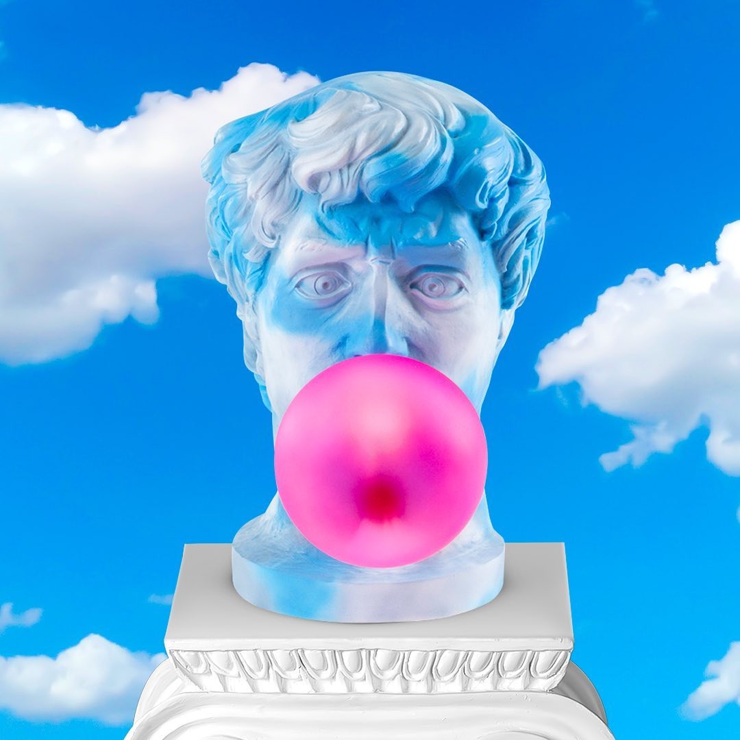 Lampada testa bubble gum Wonder lamp cloud