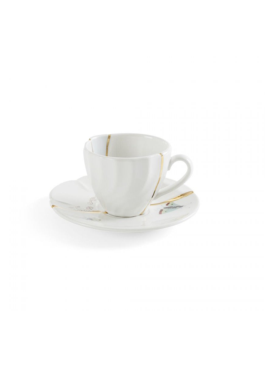 Tazza caffè con piattino Kintsugi