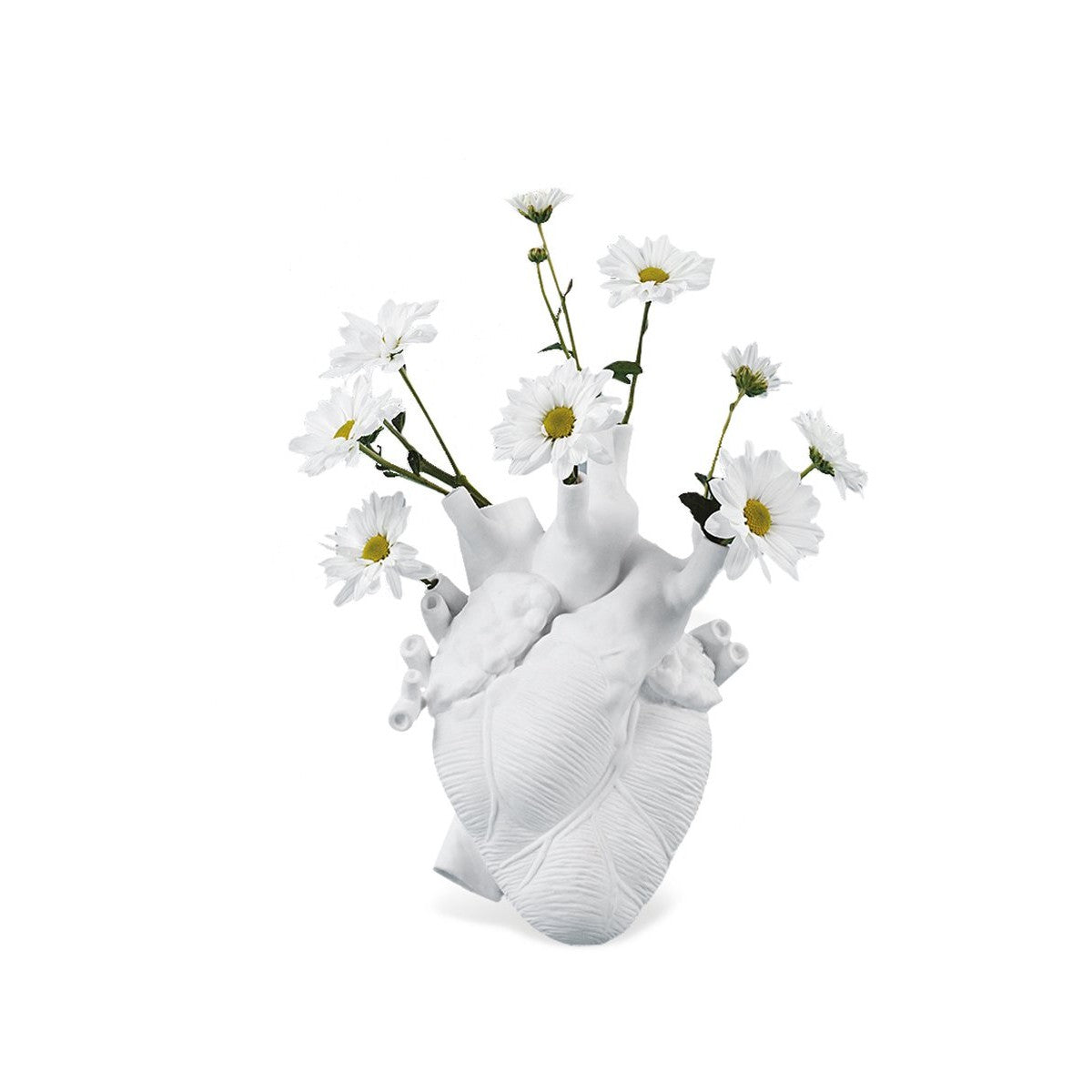 Vaso cuore bianco love in bloom