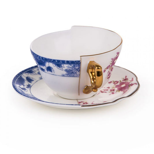 Tazza tè con piattino Zenobia Hybrid Seletti