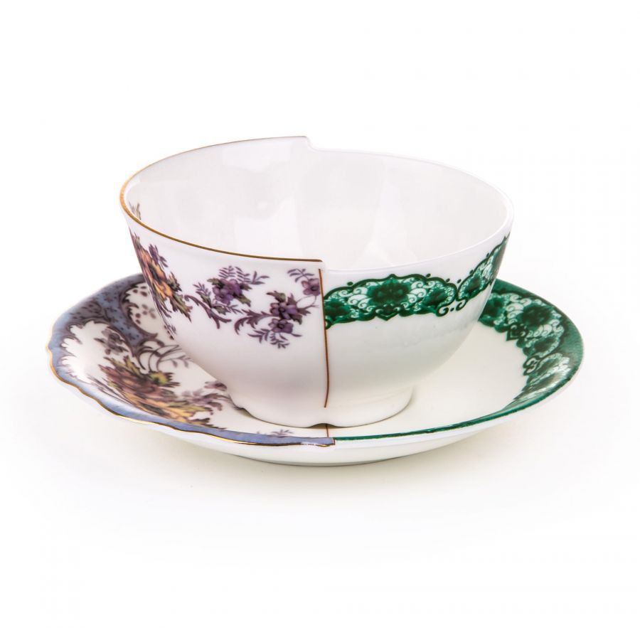 Tazza tè con piattino Isidora Hybrid Seletti