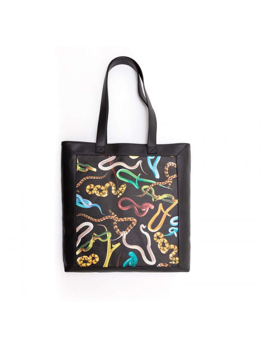 Borsa in ecopelle serpenti Toiletpaper