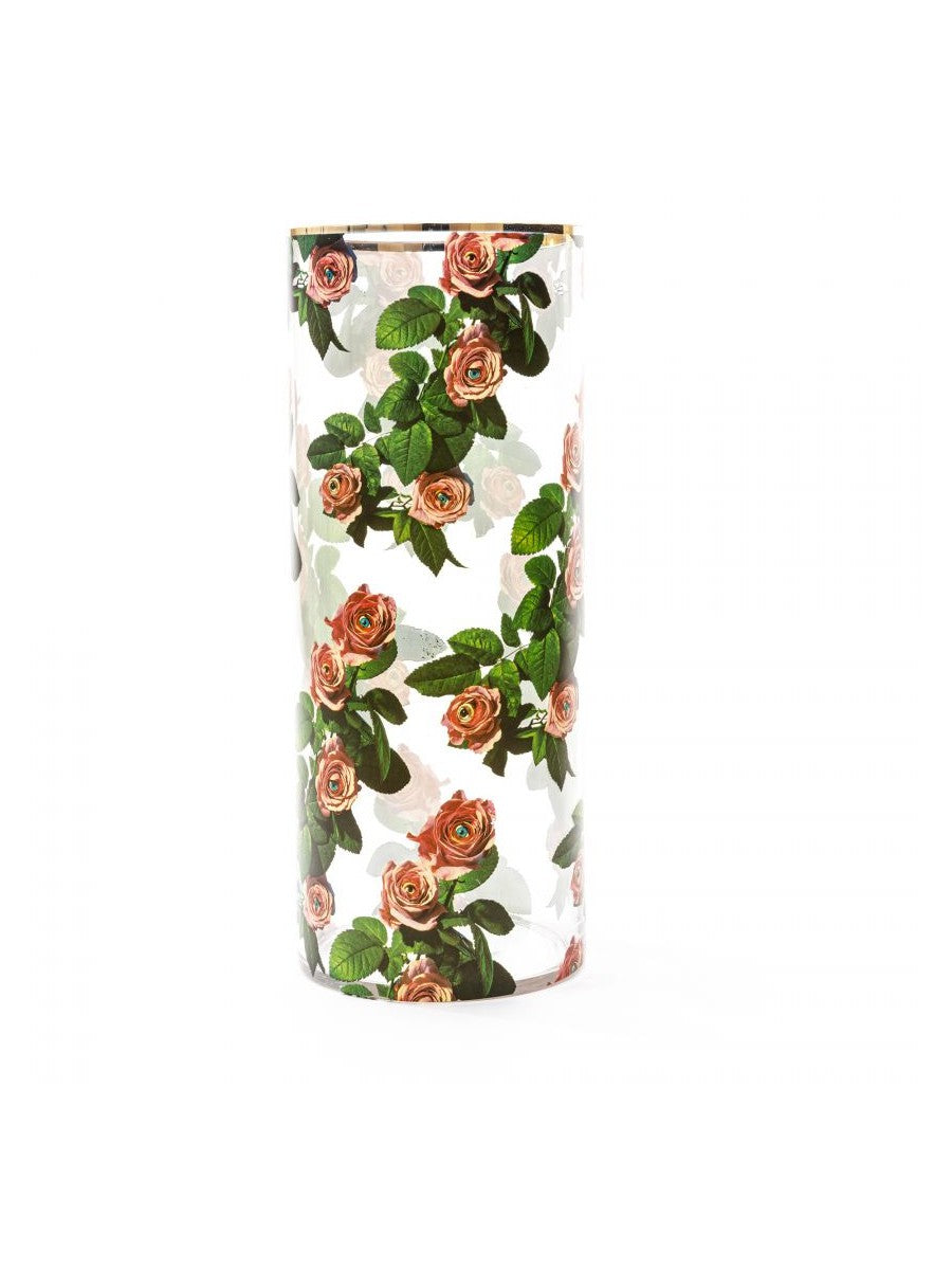 Vaso in vetro rose Toiletpaper