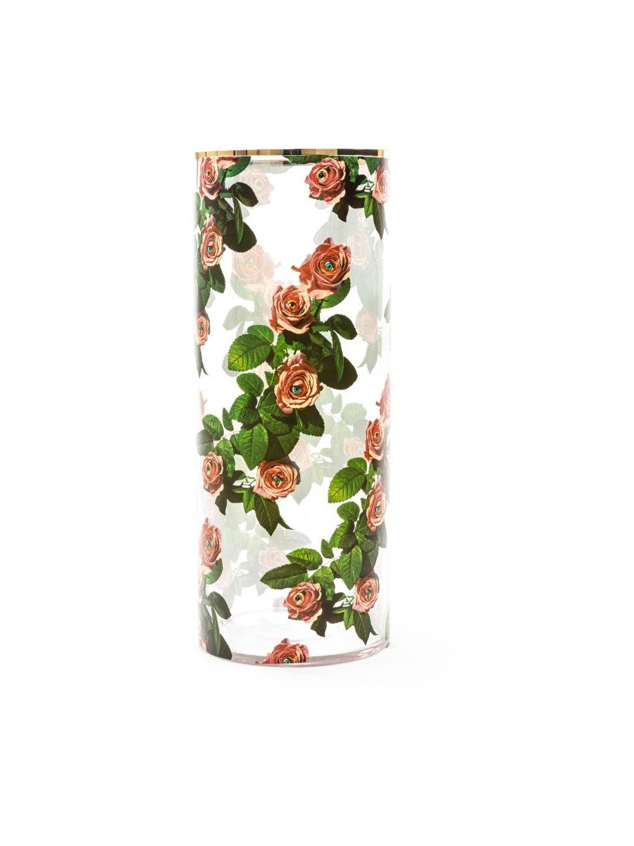 Vaso in vetro rose Toiletpaper