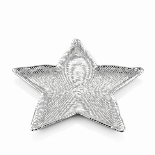 Xmas Is Magic Stella Vassoio Glitter Argento Ivv