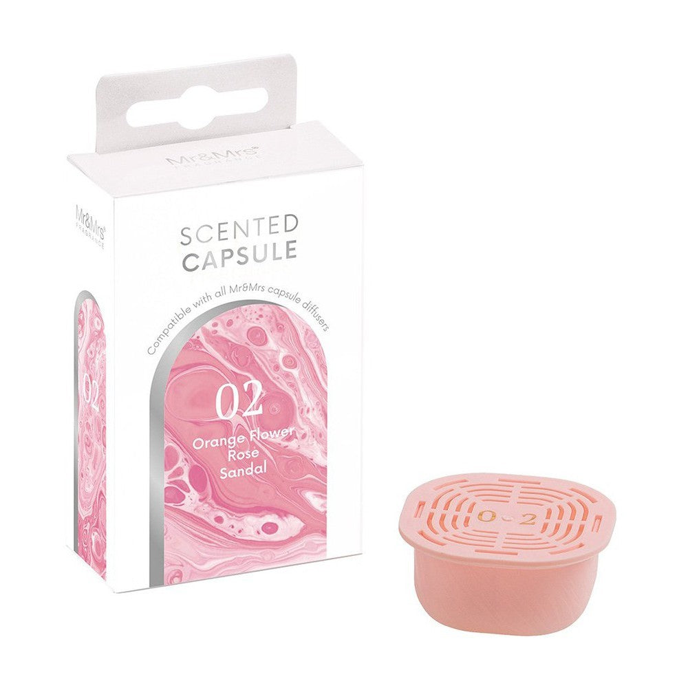 Capsula per diffusore elettrico 02 fiori d'arancio, rosa e sandalo