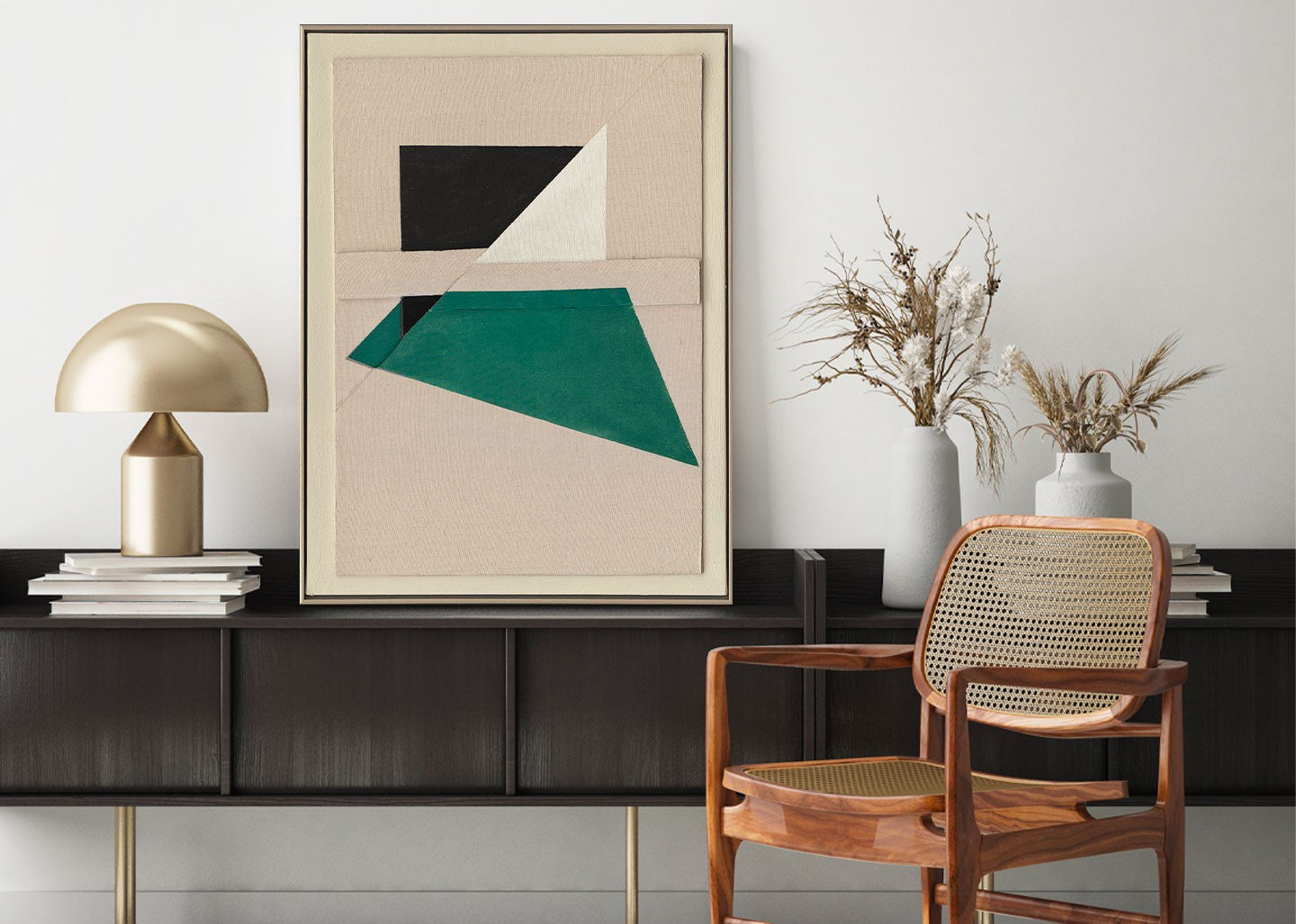 Quadro green shapes 80cm