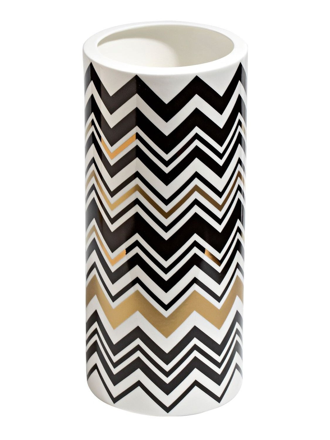 Vaso 36cm Zig Zag Gold