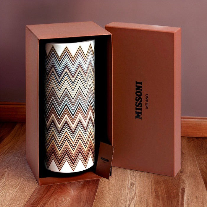 Vaso in luxury box 36cm Zig Zag