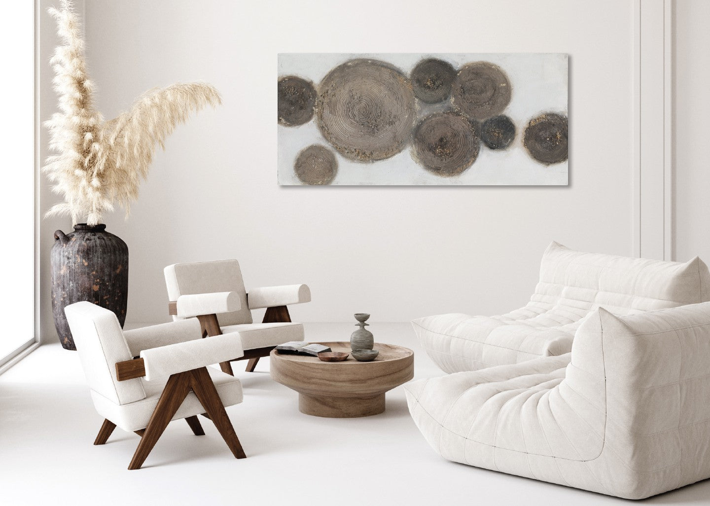 Quadro Wood circles 150cm