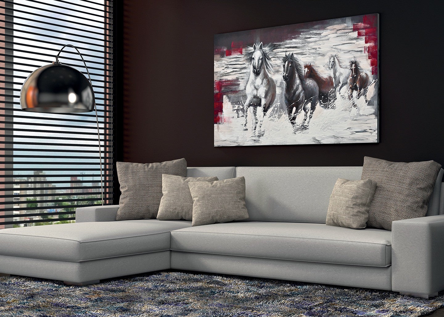 Quadro Wild horses 150cm