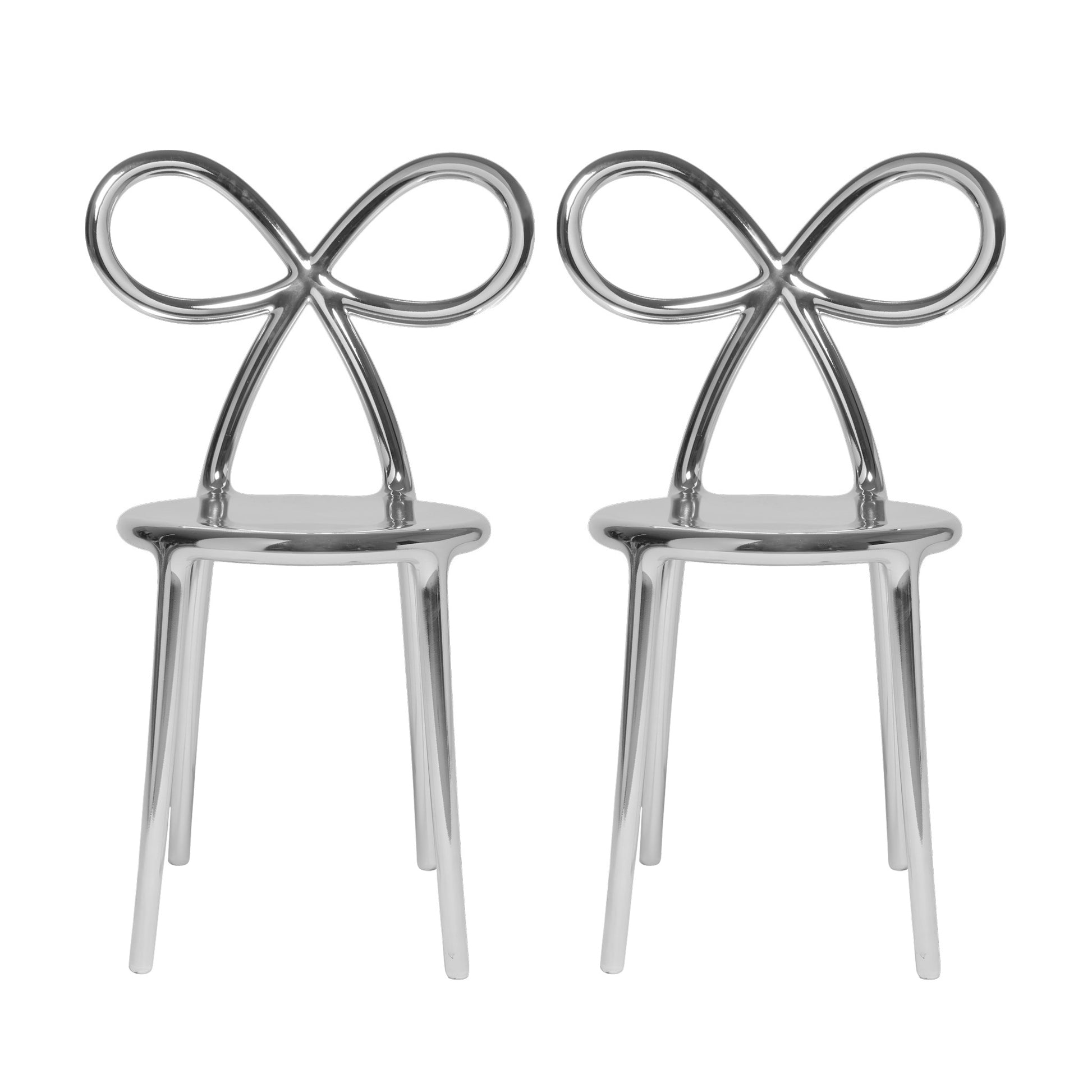 Set 2 sedie Ribbon Chair silver