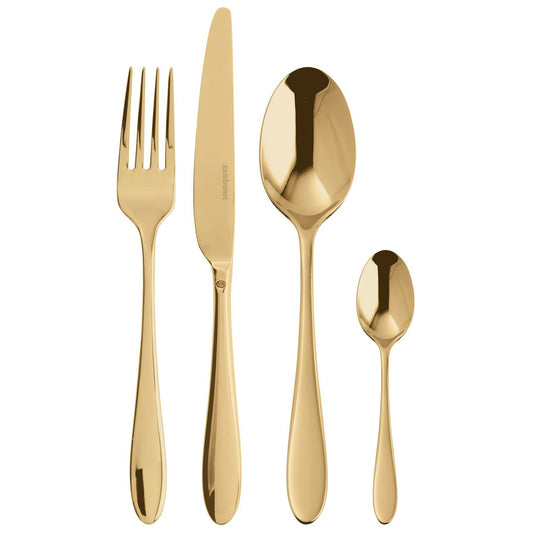 Set 24 posate Velvet PVD gold