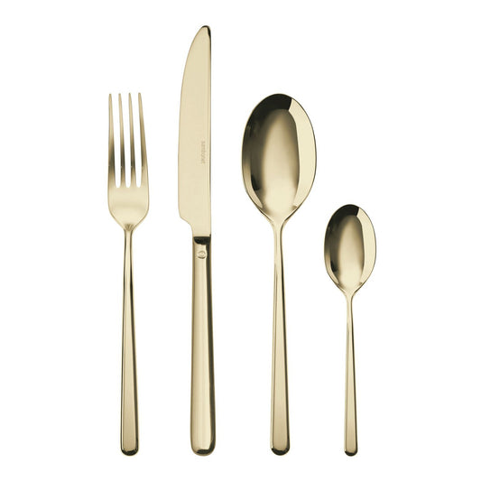 Set 24 posate Linear PVD champagne