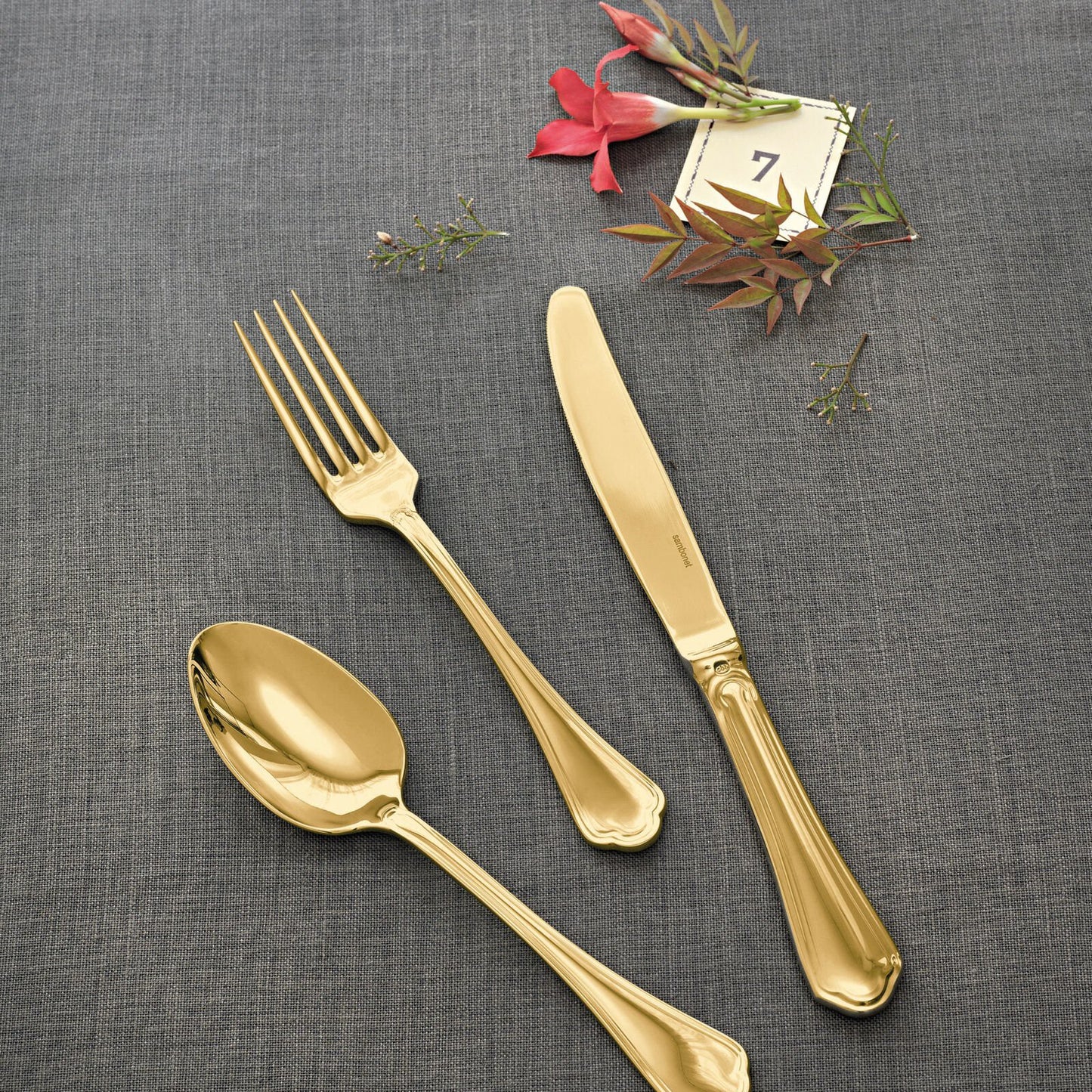 Set 24 posate Filet Toiras PVD gold