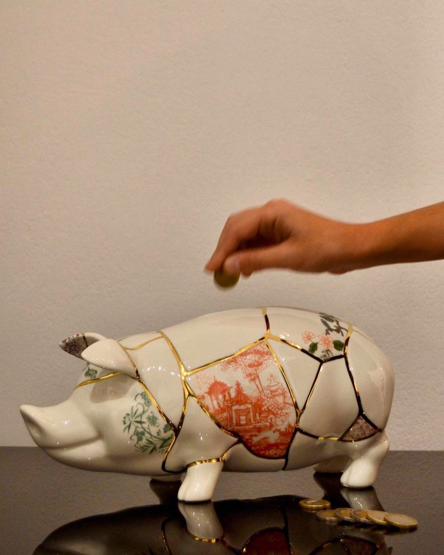 Salvadanaio Piggy Bank Kintsugi