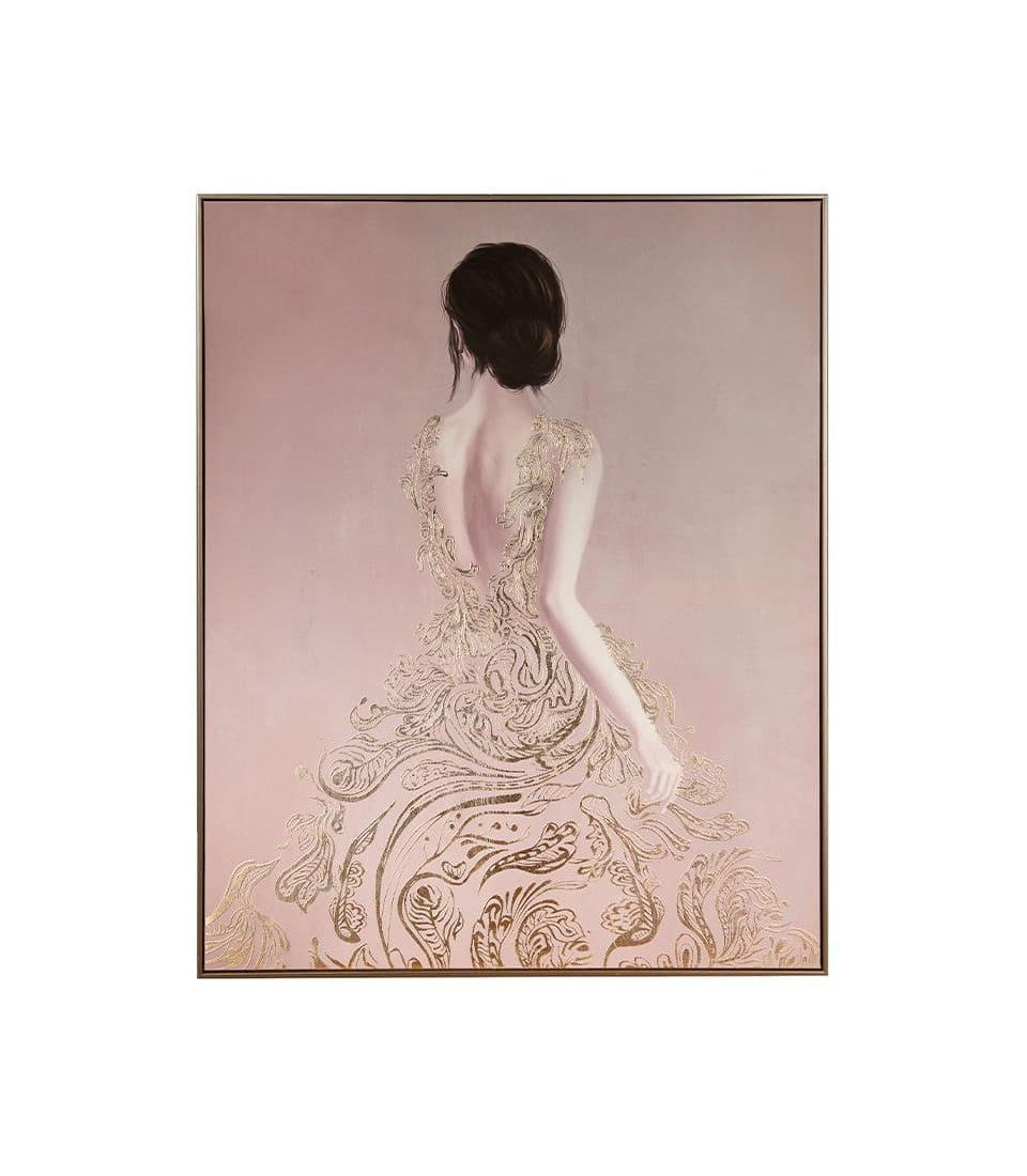 Quadro figura femminile con cornice 80x100cm